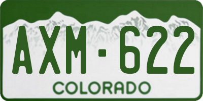 CO license plate AXM622