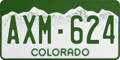 CO license plate AXM624