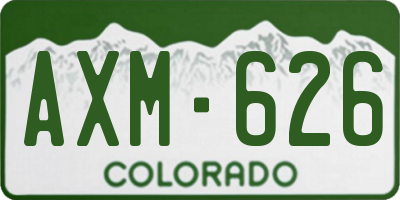 CO license plate AXM626
