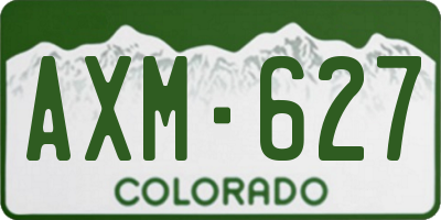 CO license plate AXM627