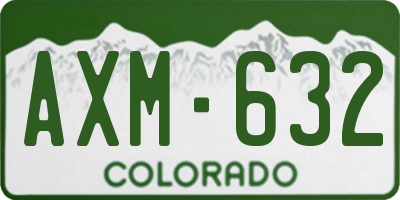 CO license plate AXM632
