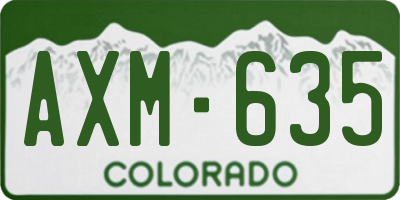 CO license plate AXM635
