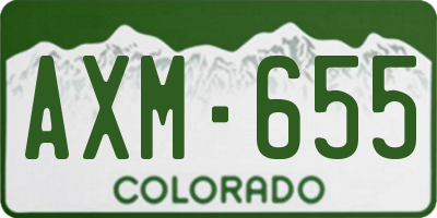 CO license plate AXM655