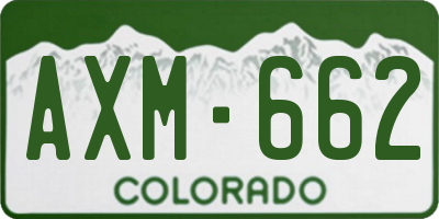CO license plate AXM662