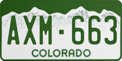 CO license plate AXM663