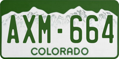 CO license plate AXM664