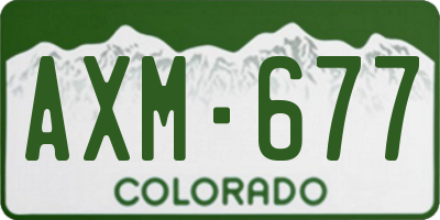 CO license plate AXM677