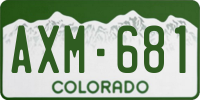 CO license plate AXM681