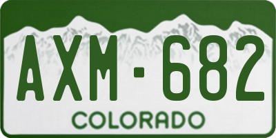CO license plate AXM682