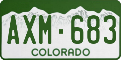 CO license plate AXM683