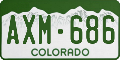 CO license plate AXM686