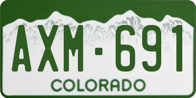CO license plate AXM691