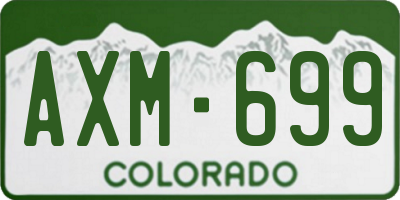 CO license plate AXM699