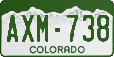 CO license plate AXM738