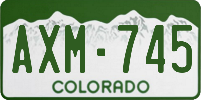 CO license plate AXM745
