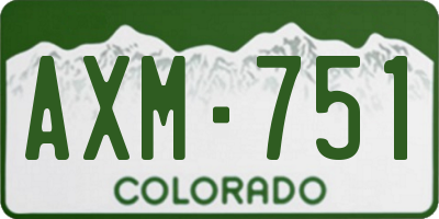 CO license plate AXM751