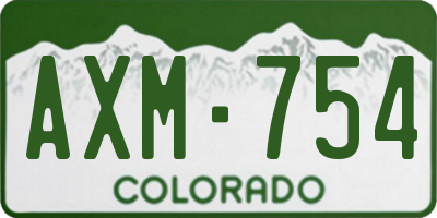 CO license plate AXM754