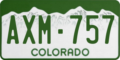 CO license plate AXM757