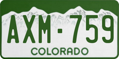 CO license plate AXM759