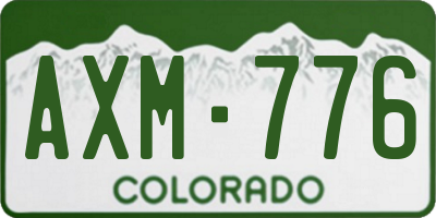 CO license plate AXM776
