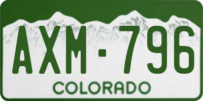CO license plate AXM796