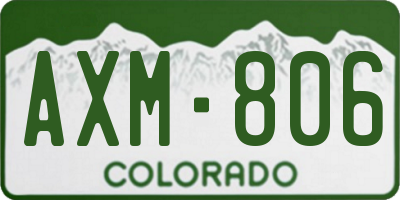 CO license plate AXM806