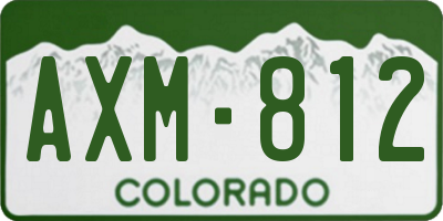 CO license plate AXM812