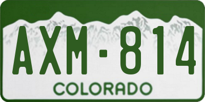 CO license plate AXM814