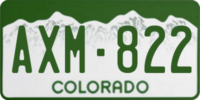 CO license plate AXM822