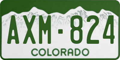 CO license plate AXM824