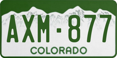 CO license plate AXM877