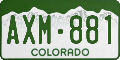 CO license plate AXM881