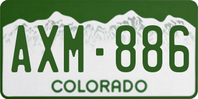 CO license plate AXM886