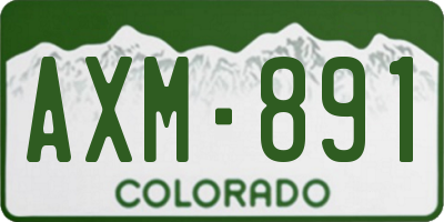 CO license plate AXM891