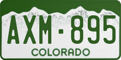 CO license plate AXM895