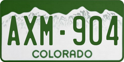 CO license plate AXM904