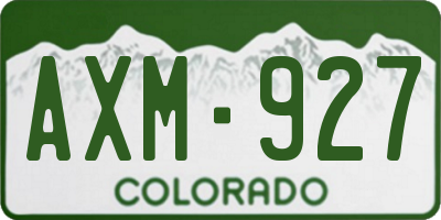 CO license plate AXM927