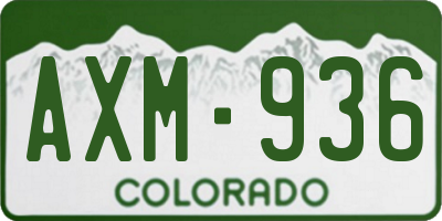 CO license plate AXM936