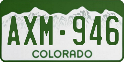 CO license plate AXM946