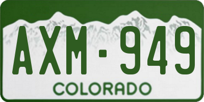 CO license plate AXM949