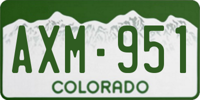 CO license plate AXM951