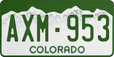 CO license plate AXM953