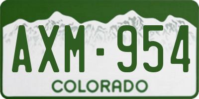 CO license plate AXM954