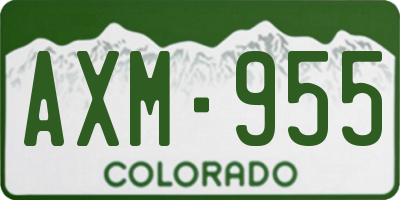 CO license plate AXM955