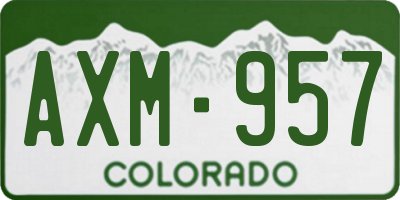 CO license plate AXM957