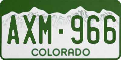 CO license plate AXM966