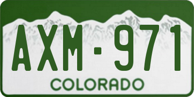 CO license plate AXM971