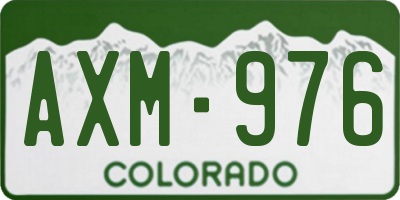 CO license plate AXM976