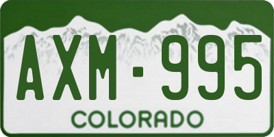 CO license plate AXM995