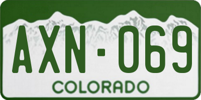 CO license plate AXN069